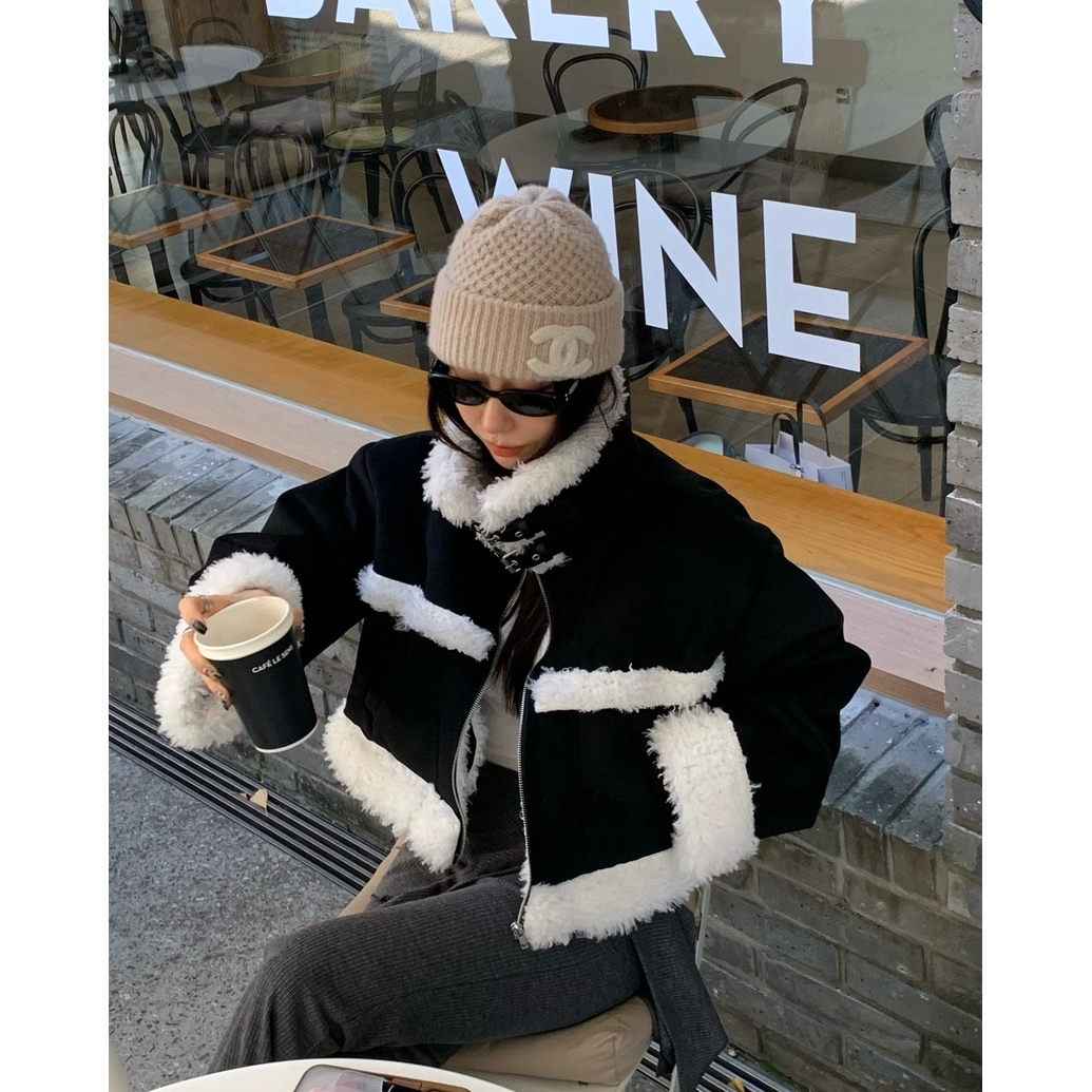 REVE CITE韩国直邮㊣女装新款25秋冬推荐热卖夹克毛绒羊毛