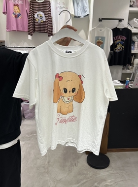 EVE韩国直邮㊣女装新品休闲时尚人气热卖推荐T恤可爱的狗狗