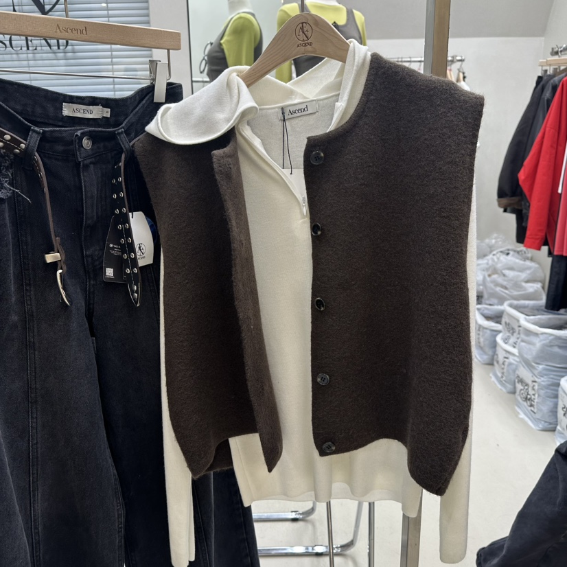 ASCEND韩国直邮㊣女士新品热卖休闲推荐时尚真品人气25秋冬马甲