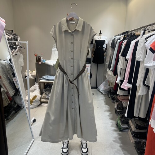 INNO㊣东大门实拍女装新款26春夏人气休闲真品热卖连衣裙系带