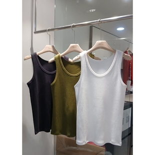 WEARRAW东大门㊣实拍女装新品时尚休闲25秋冬真品吊带背心纯棉
