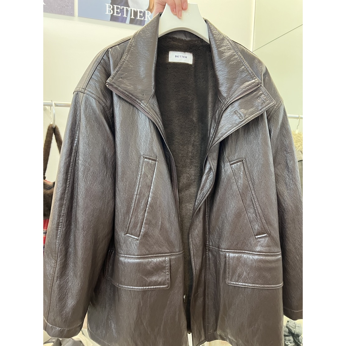 BETTER东大门㊣直邮女士新款推荐真品人气时尚热卖夹克皮革