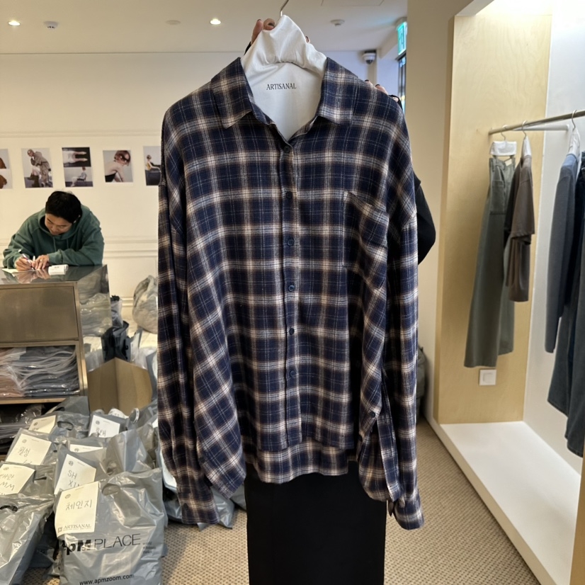 ARTISANAL韩国代购㊣女士新品时尚休闲25秋冬真品推荐衬衫纽扣