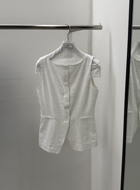 REGULARLY/PLACOR韩国东大门代购㊣女士新品时尚休闲马甲亚麻