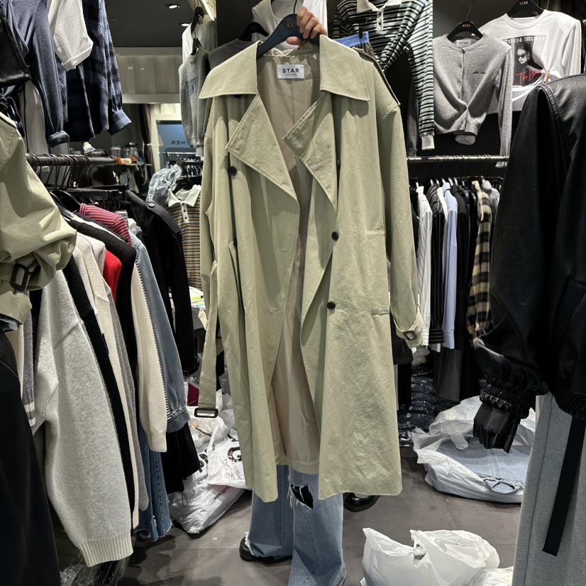 LONE STAR东大门㊣代购女士新款真品推荐25秋冬长款风衣含腰带