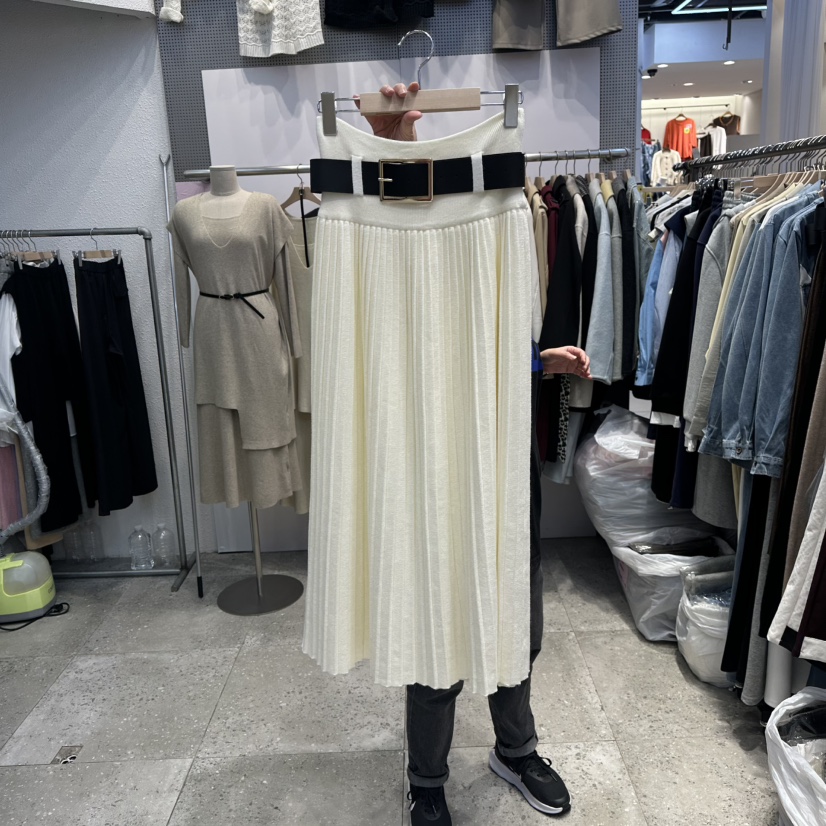 BLOOM-Q韩国直邮㊣女装新款推荐真品热卖25秋冬长裙不含腰带