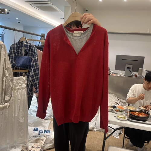 SELF SERVICE韩国直邮㊣女士新品时尚推荐针织衫不含内搭亚麻