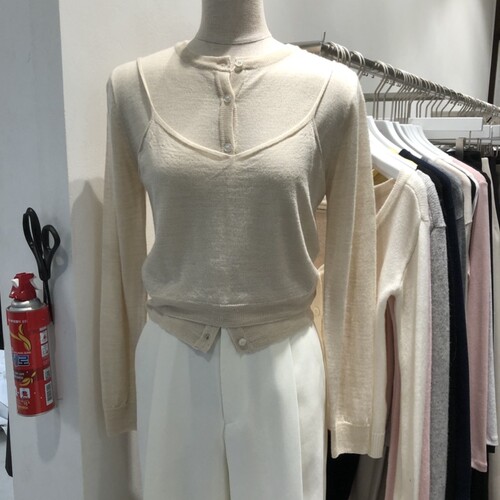 UNDERSTANDING韩国代购㊣女装新款26春夏热卖套装套装圆领开衫