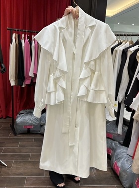 HERISH-HAUTE韩国直邮㊣女士新品26春夏时尚长款风衣含腰带