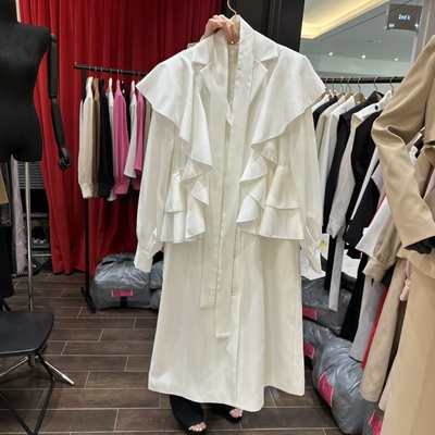 HERISH-HAUTE韩国直邮㊣女士新品26春夏时尚长款风衣含腰带