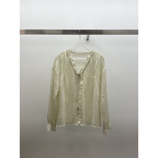 WEARABLE㊣东大门代购女士新款26春夏时尚休闲真品衬衫褶裥