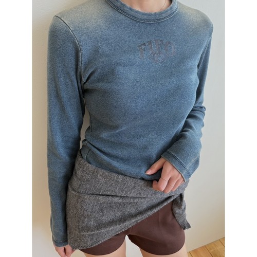 FIFO韩国直邮㊣女装新品推荐休闲人气25秋冬长袖T恤不含项链