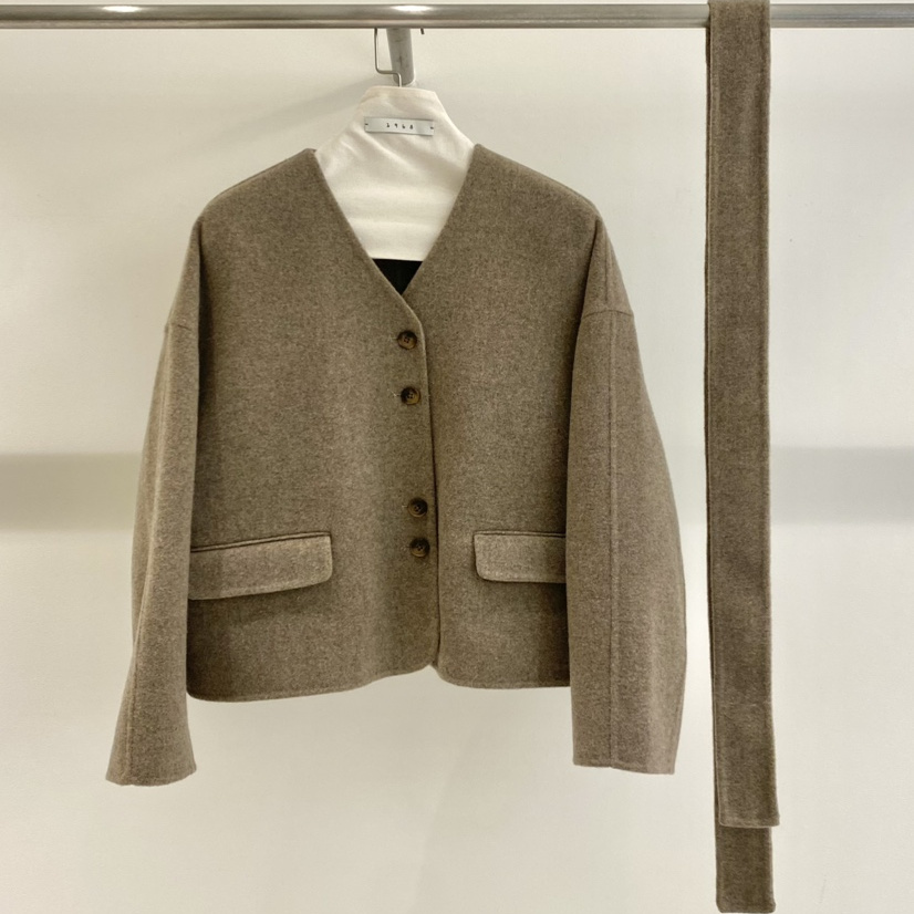 1968/YEOUYA韩国直邮㊣女装新款真品人气25秋冬夹克V领腰带