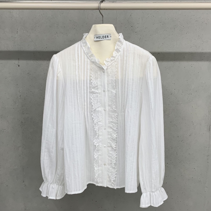 HELDER东大门㊣代购女士新品时尚推荐休闲25秋冬衬衫荷叶边