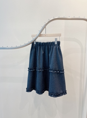 OVE韩国代购㊣女士新款人气真品时尚25秋冬半身裙中短裙格子
