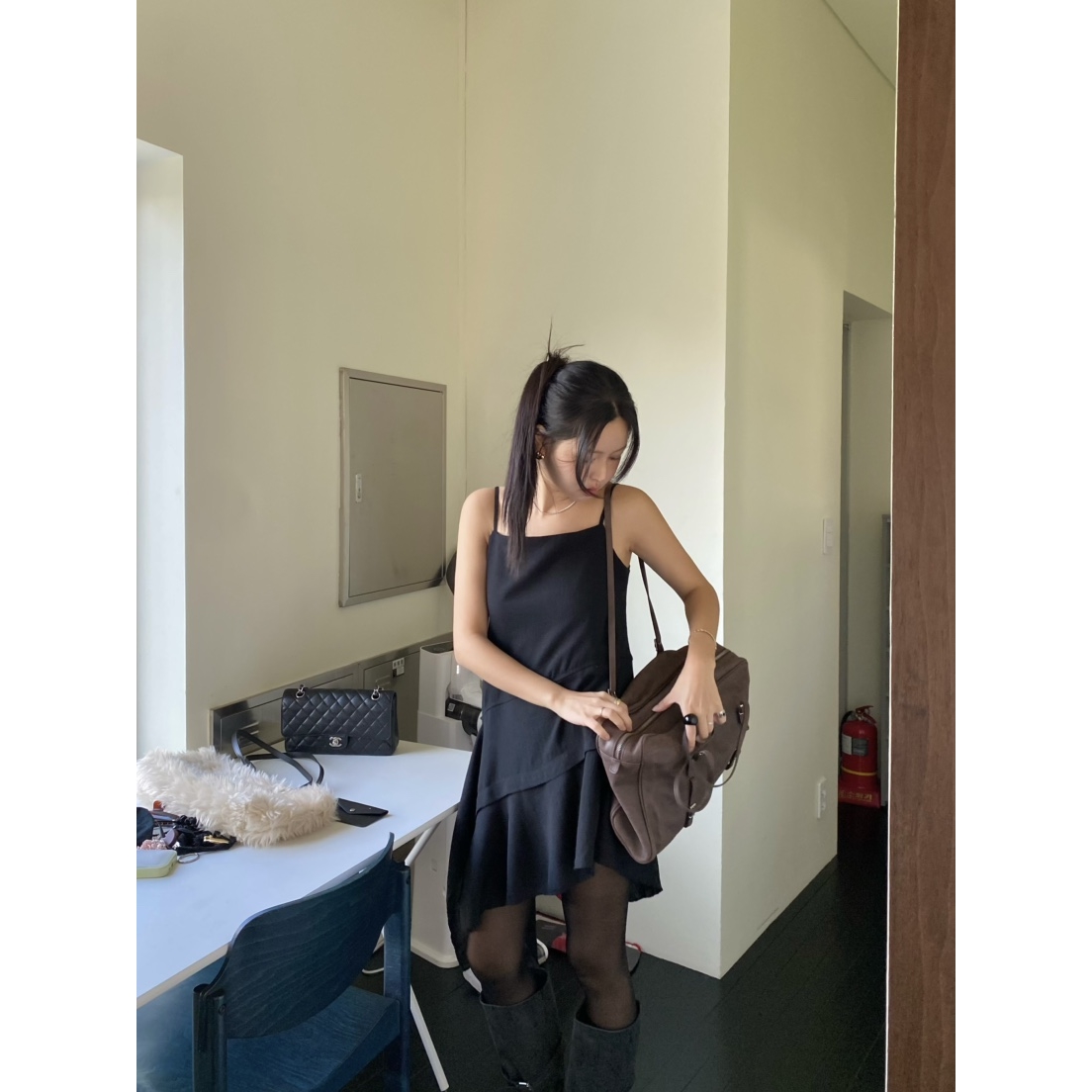 OUPPT东大门㊣直邮女士新品真品25秋冬休闲时尚连衣裙不含内搭