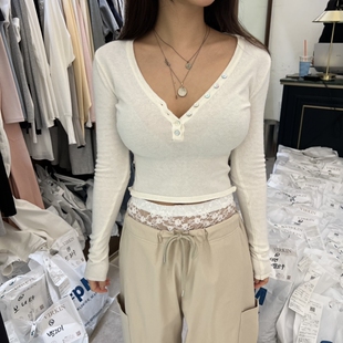 ㊣女士新品 针织衫 热卖 休闲时尚 纽扣 推荐 VIRKIN韩国东大门代购