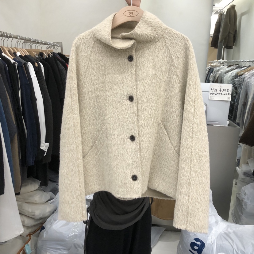 TAKE YOUE TIME韩国代购㊣女装新品时尚短款大衣手工短款