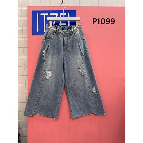 ITZEL㊣韩国东大门直邮女装新品时尚休闲人气26春夏推荐牛仔裤