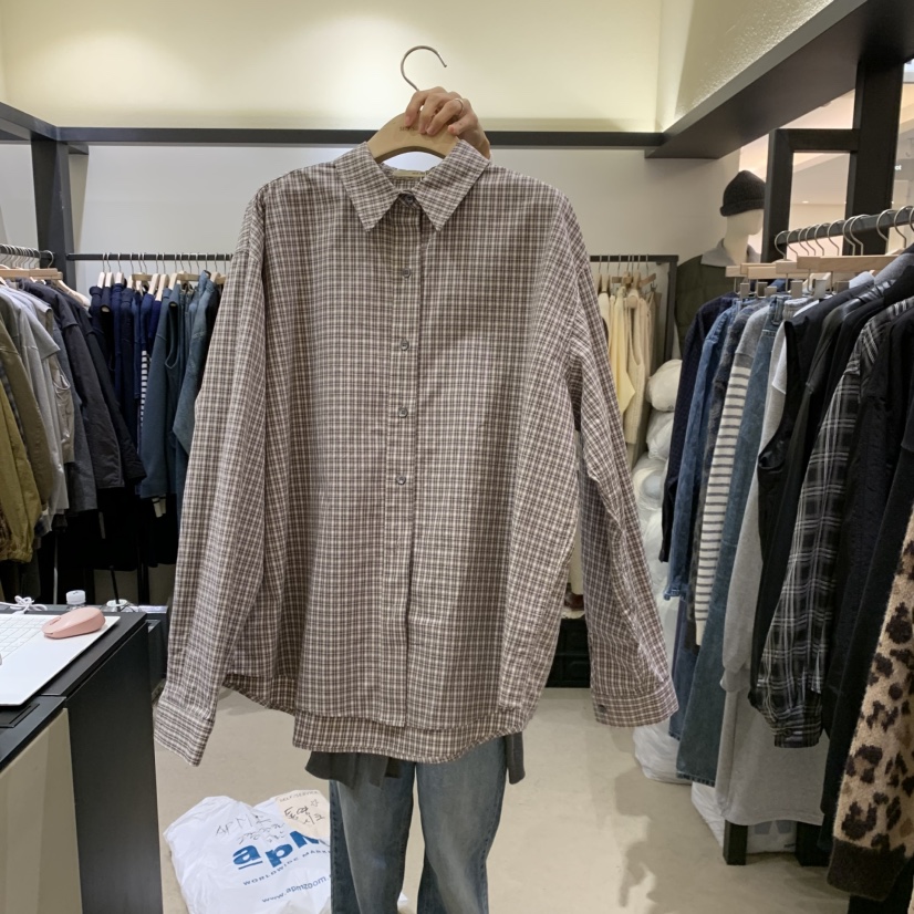 SELF SERVICE韩国直邮㊣女士新品25秋冬休闲人气时尚真品衬衫