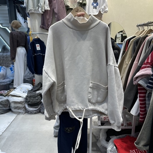 REPLAY韩国代购㊣女士新款推荐休闲人气真品卫衣口袋加绒抓绒