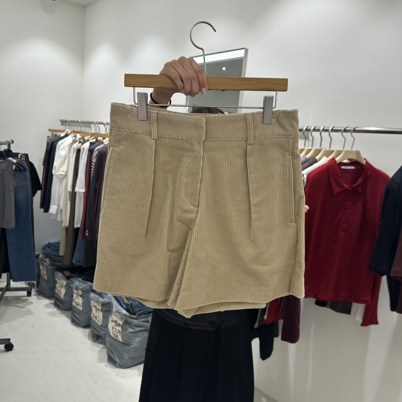 REPELLER韩国直邮㊣女装新款休闲25秋冬真品人气短裤灯芯绒