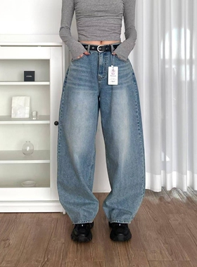 STYLE LAB韩国代购㊣女装新品休闲真品25秋冬牛仔裤不含腰带