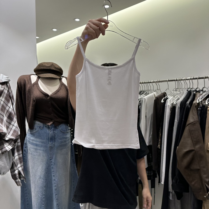 BAIE.38东大门㊣实拍女士新品热卖人气推荐真品吊带背心纽扣