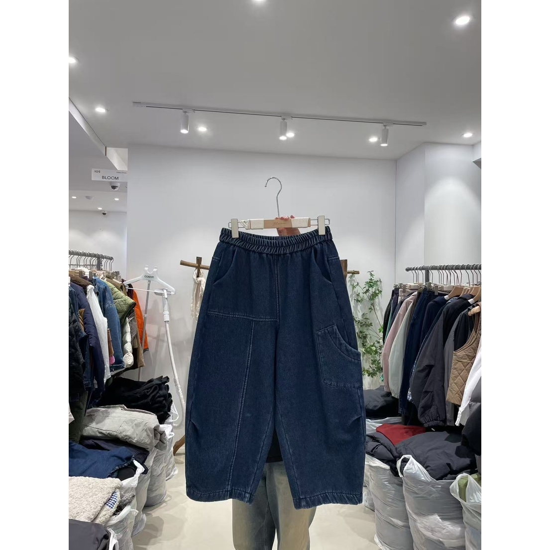 BLOOM-S东大门㊣实拍女装新款人气热卖时尚25秋冬牛仔裤内里绒