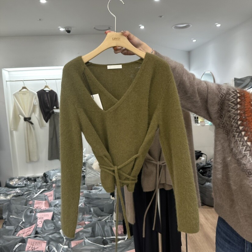 LEWIN韩国直邮㊣女装新款推荐25秋冬休闲人气真品针织衫浣熊