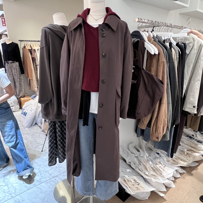 VENIR-a韩国直邮㊣女装新款25秋冬休闲热卖长款风衣不含内搭