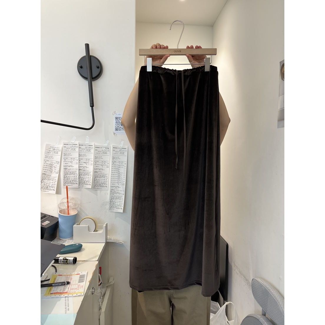 O.V.R/OUVIR韩国代购㊣女士新款推荐休闲时尚真品长裙丝绒