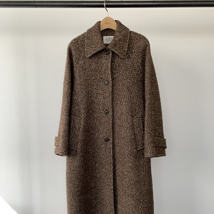 UNDERSON韩国代购㊣女装新品热卖25秋冬休闲真品中长款大衣