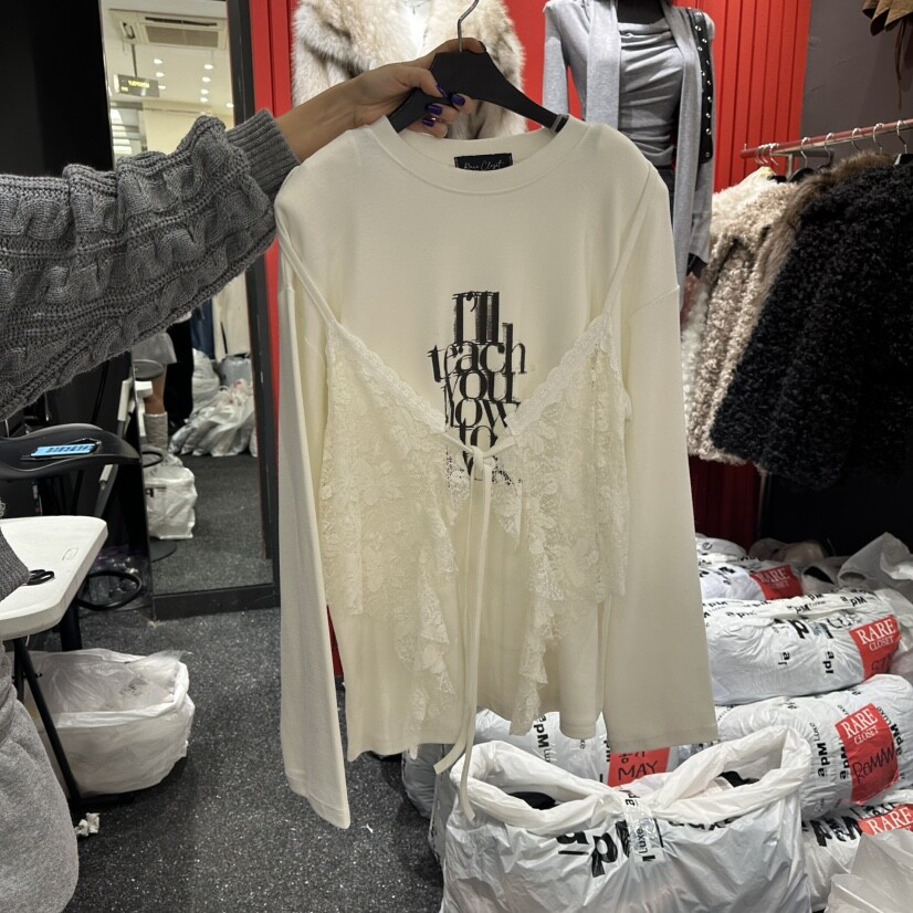 RARE CLOSET韩国直邮㊣女士新款推荐真品热卖长袖T恤假两件