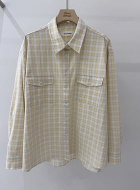 Weave Selvage㊣东大门实拍女士新品休闲时尚推荐真品衬衫