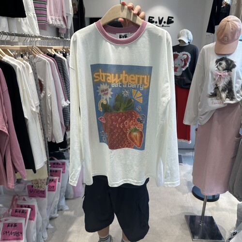 EVE㊣东大门代购女装26秋冬新品热卖推荐时尚休闲真品长袖T恤