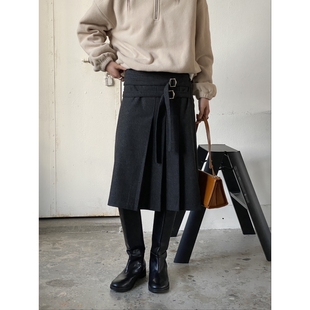 真品推荐 NEAR 新品 女装 半身裙中短裙褶裥 LEAP东大门㊣代购