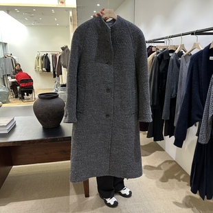 VEGETABLE东大门㊣直邮女士新品休闲人气中长款大衣含腰带高领