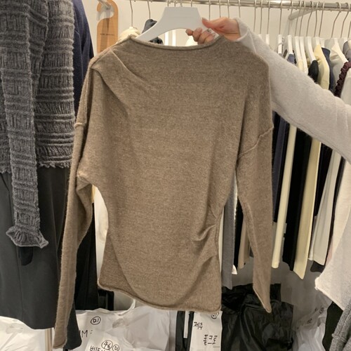 UNDERSTANDING东大门直邮㊣女装26秋冬新品推荐针织衫垂褶针织