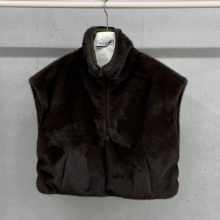 HELDER东大门㊣直邮女装新品热卖时尚马甲里外穿保暖貂皮双面