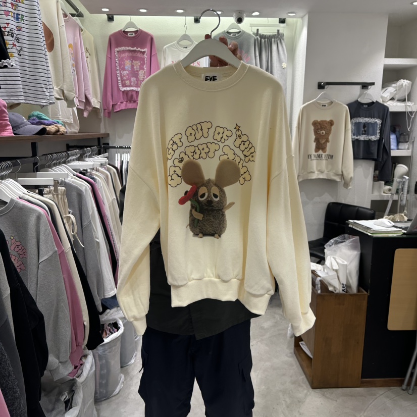 EVE韩国代购㊣女装新品真品休闲时尚人气25秋冬热卖推荐卫衣