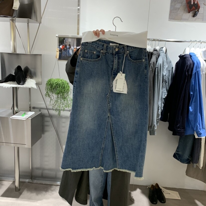 TEMPTING㊣东大门实拍女士26秋冬新品人气半身裙中短裙双层图片