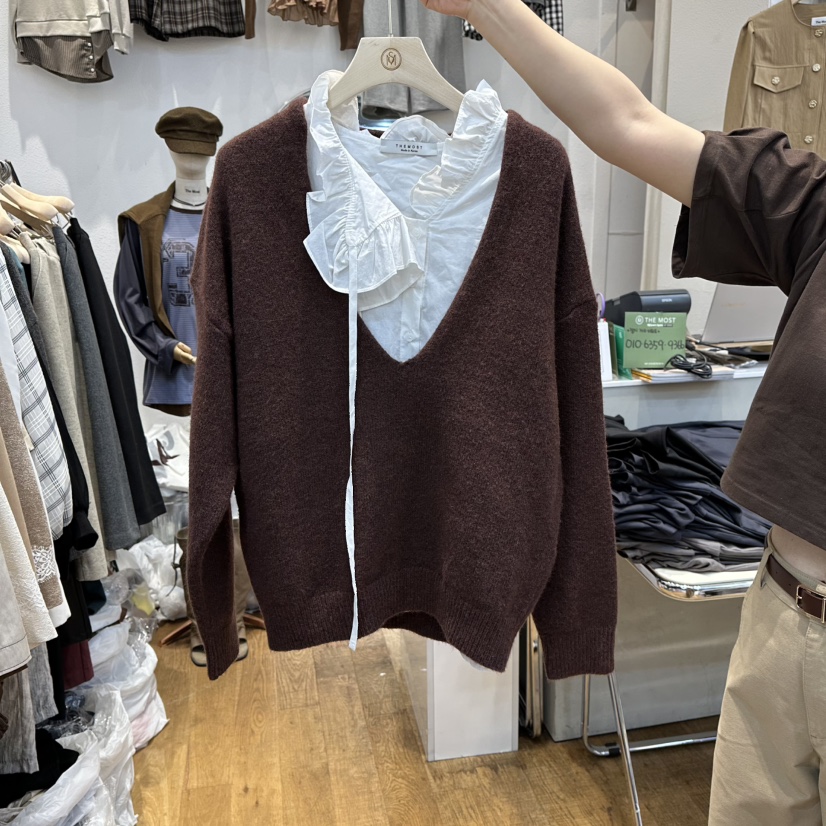 THE MOST东大门㊣直邮女装新品人气25秋冬时尚毛衣不含内搭