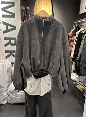 EL BOSQUE韩国代购㊣女装新品热卖休闲25秋冬时尚卫衣拉链