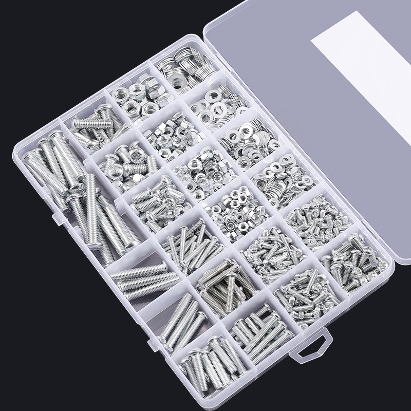 外六角螺丝套装盒m3m4m5螺丝螺母螺帽螺栓螺钉垫片家用螺栓混盒装