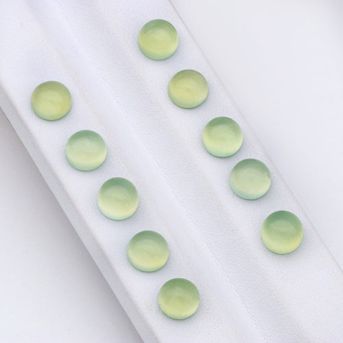 批发天然金葡萄石蛋面裸石圆形戒面吊坠戒指镶嵌配石可定制尺寸