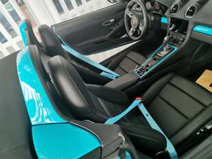 德国BERGER 蒂夫尼蓝/浅蓝色保险带换色汽车改装 固德安全带