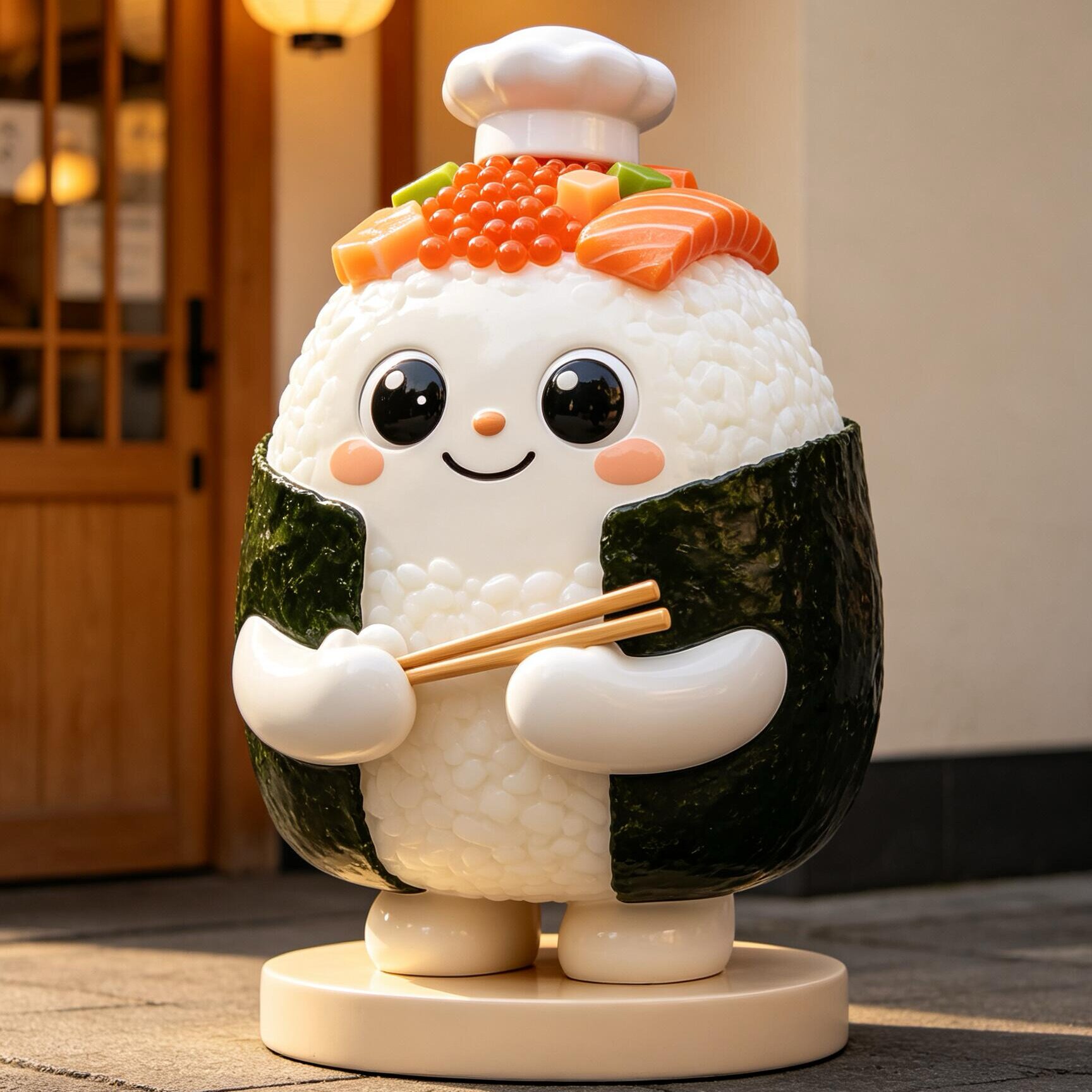玻璃钢寿司店大型定制雕塑引流