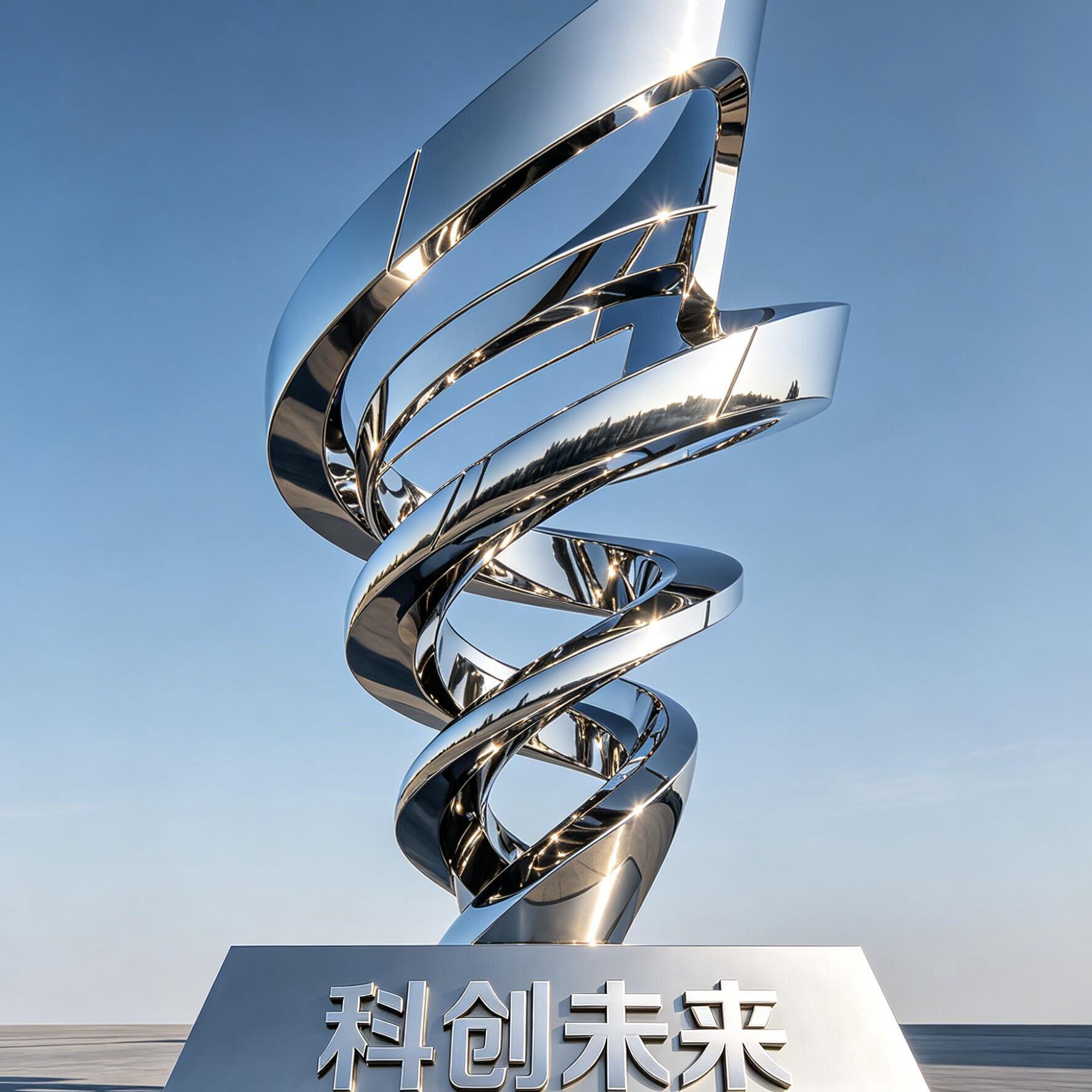 不锈钢玻璃钢雕塑定制门头LOGO