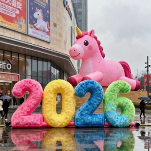 玻璃钢雕塑定制拍马屁马年雕塑定制2026年新款马年春节装饰大摆件